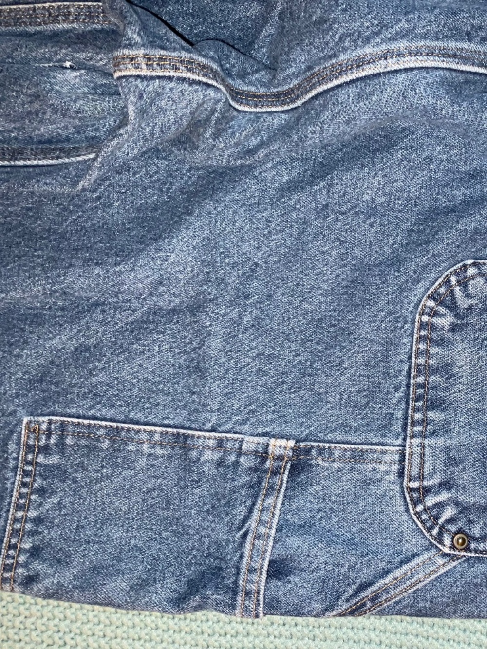 Vintage Carhartt-Double Front Denim Logger Jeans- B73-DST Dark Stone- (46x30) - Picture 14 of 16